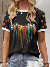Frauen bunte Paw T-Shirt